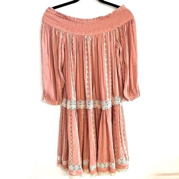 Anthropologie Floreat Orchard off shoulder lace dress size XS - Picture 2 of 11